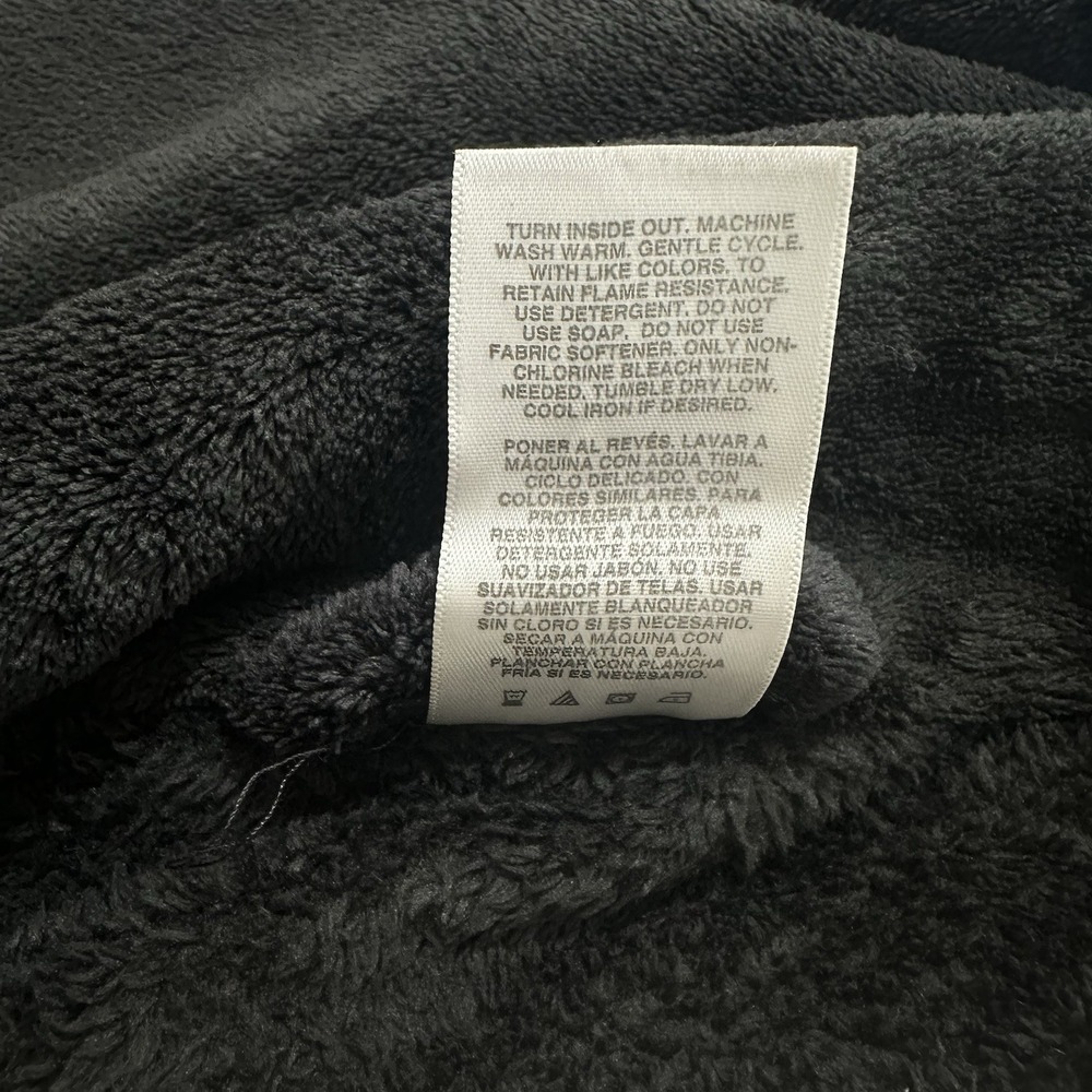 Joe Boxer Varsity Football Soft Fleece Bath Robe Youth Large 10/12 Black Pockets - Picture 8 of 8